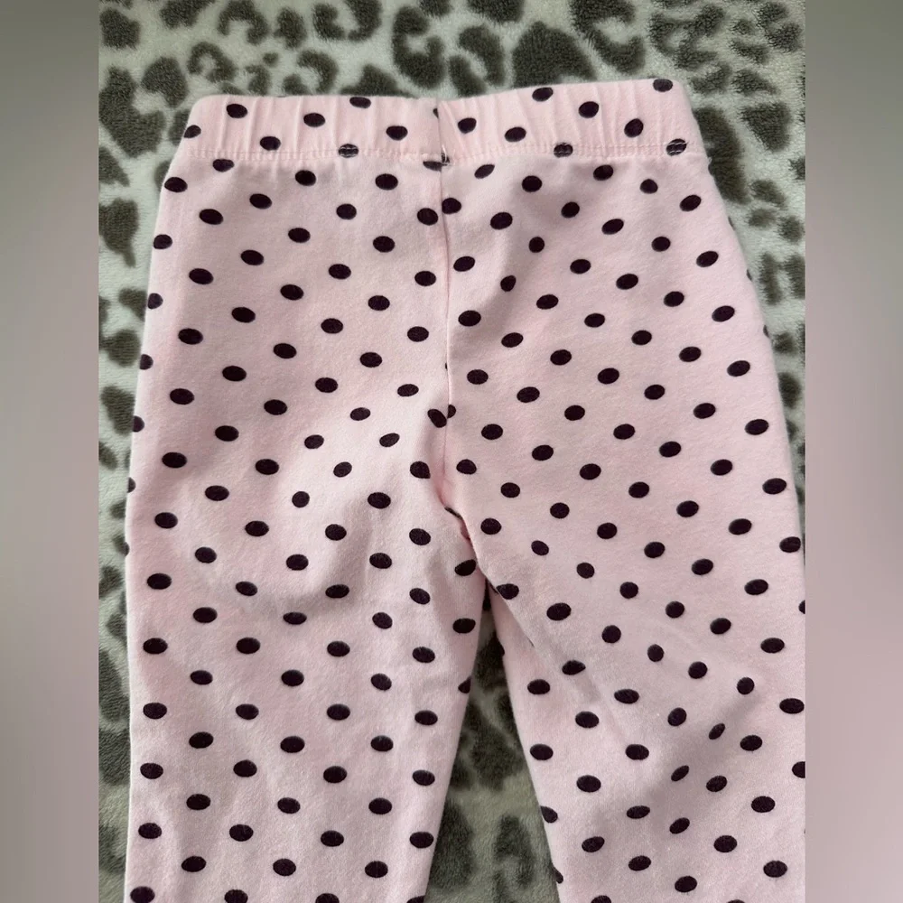 2007 Old Navy Polka Dot Leggings in Pink Brown Size 18-24 months Girls